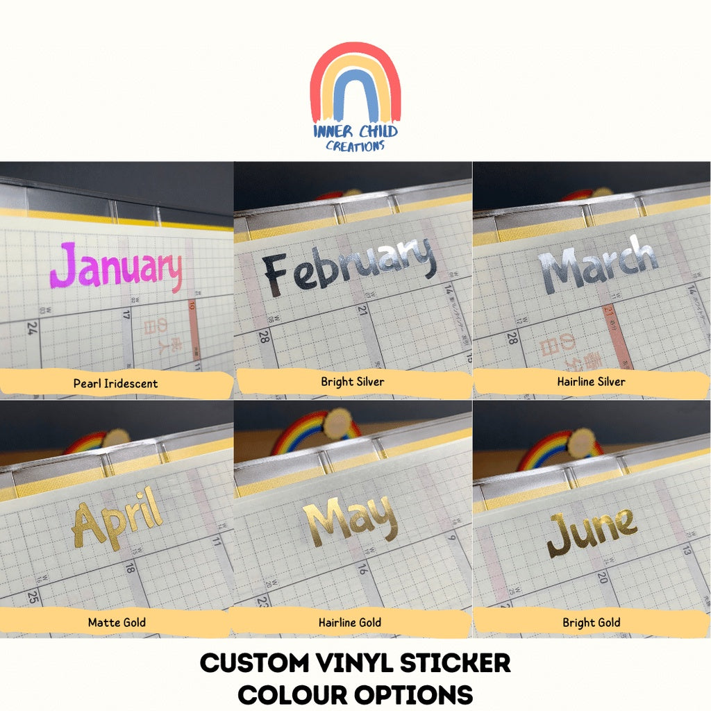 InnerChildCreations Customised Personalised Name Vinyl Sticker Decal for Gifts, Labels, Notebooks