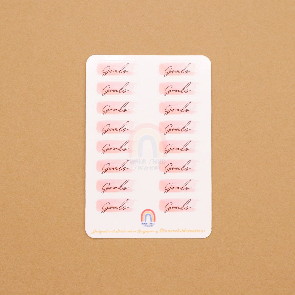 InnerChildCreations Custom Made Minimalistic Pastel Planner Stickers (16 Pieces of Sticker)