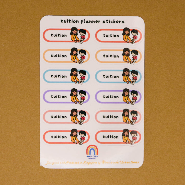 Mini Illustrated Singapore Planner Organisation Stickers