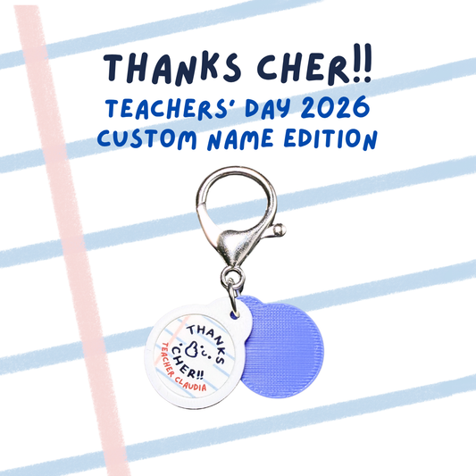 Teachers' Day Supermarket Trolley Token Keychain Set [Custom Name Option Available!]