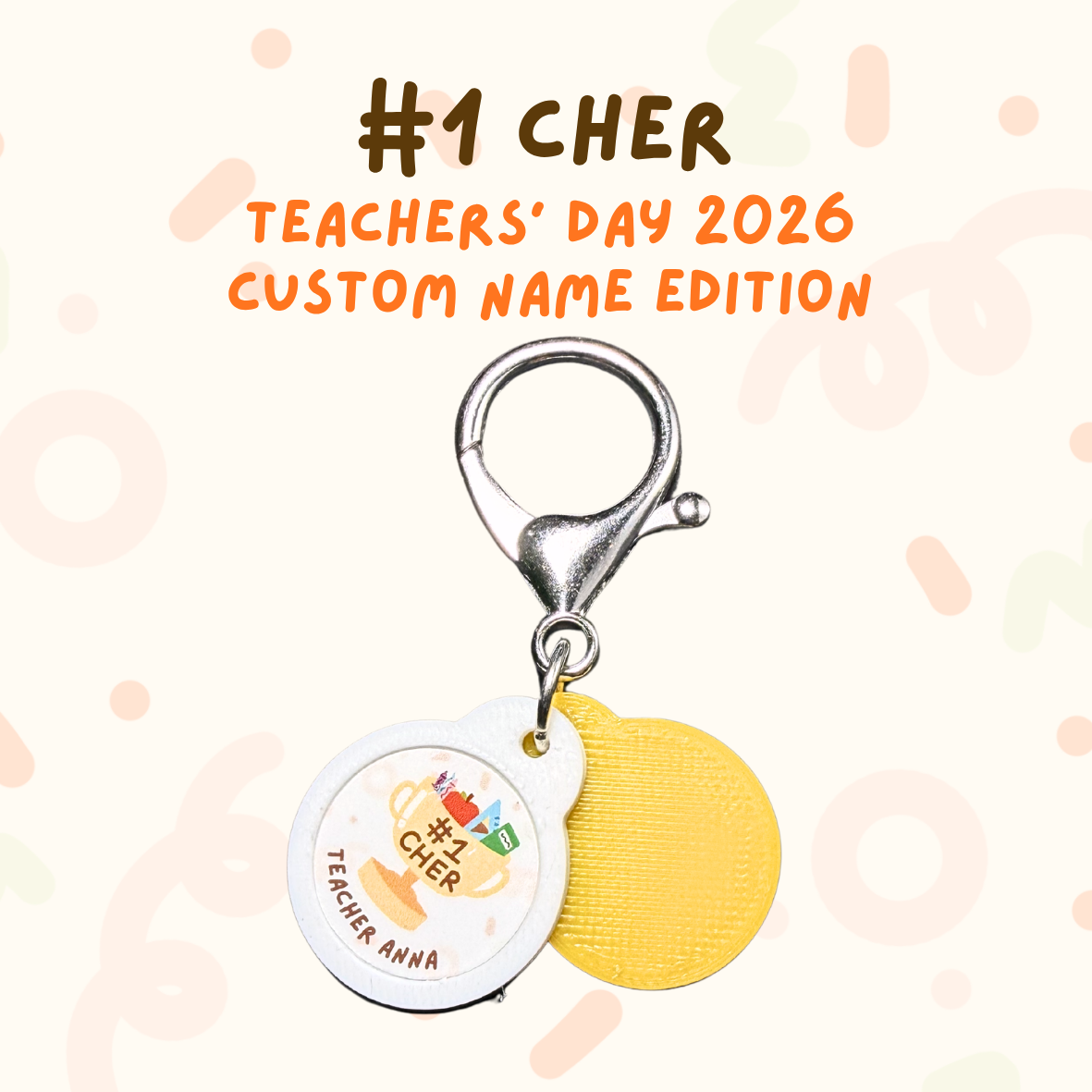 Teachers' Day Supermarket Trolley Token Keychain Set [min. order of 10 sets]