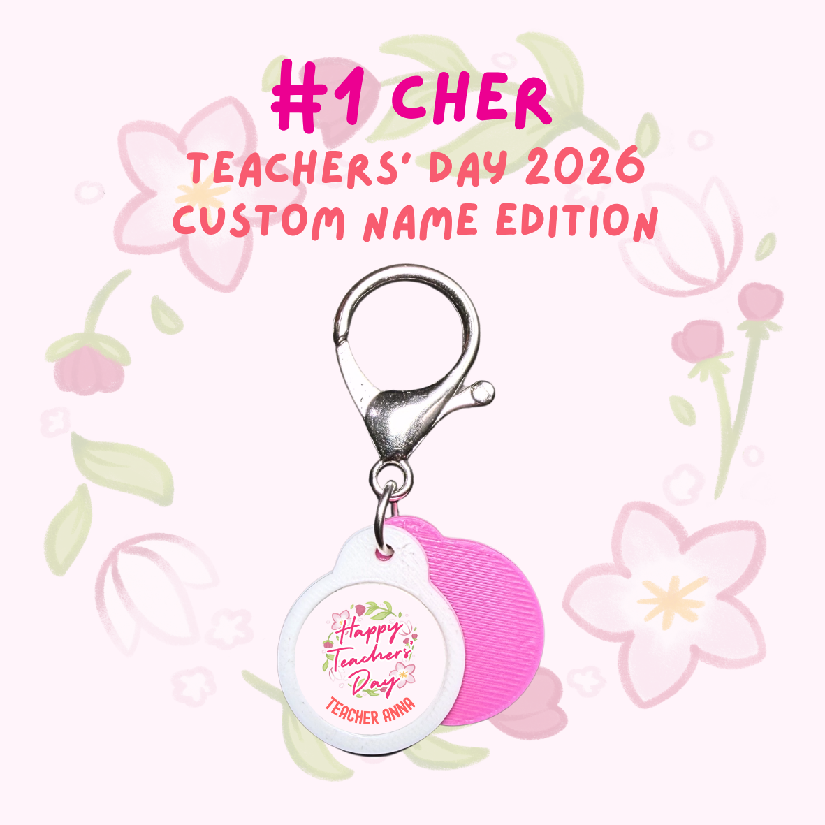 Teachers' Day Supermarket Trolley Token Keychain Set [min. order of 10 sets]