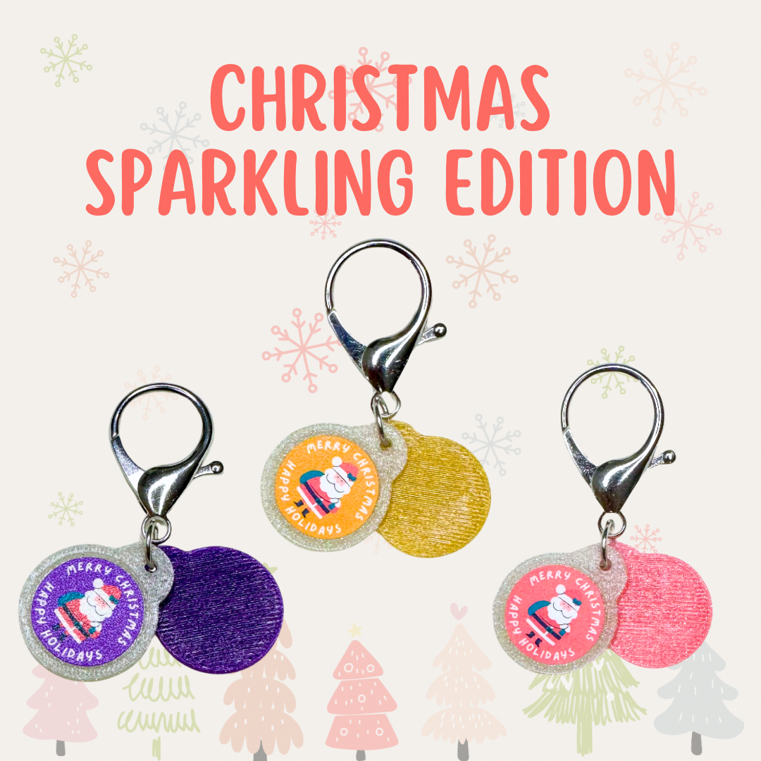 Custom Christmas Supermarket Trolley Token Keychain Set