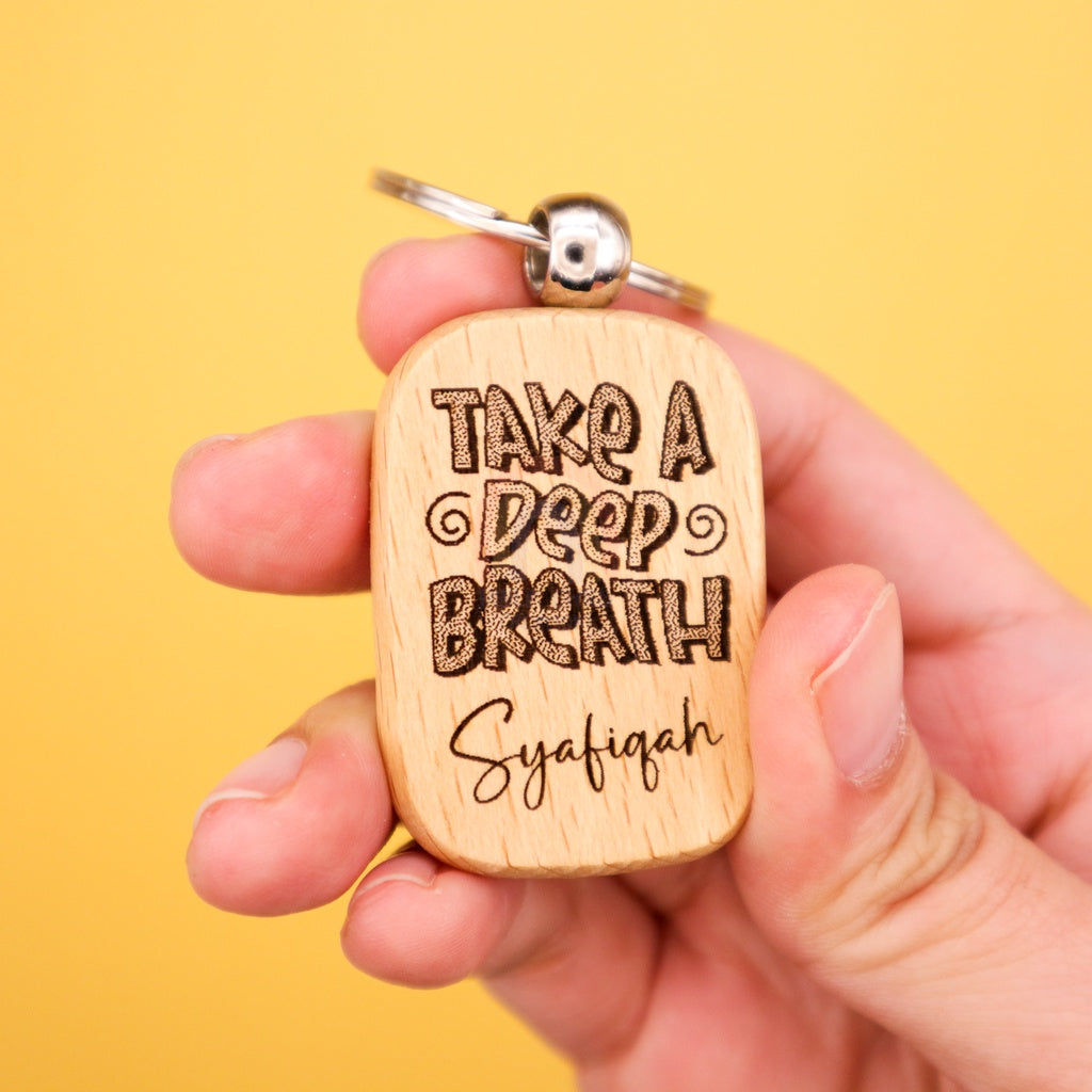 InnerChildCreations Custom Name Artisanal Laser Engraved Keyring and Stickers Mental Health Positivity [Gift Idea]