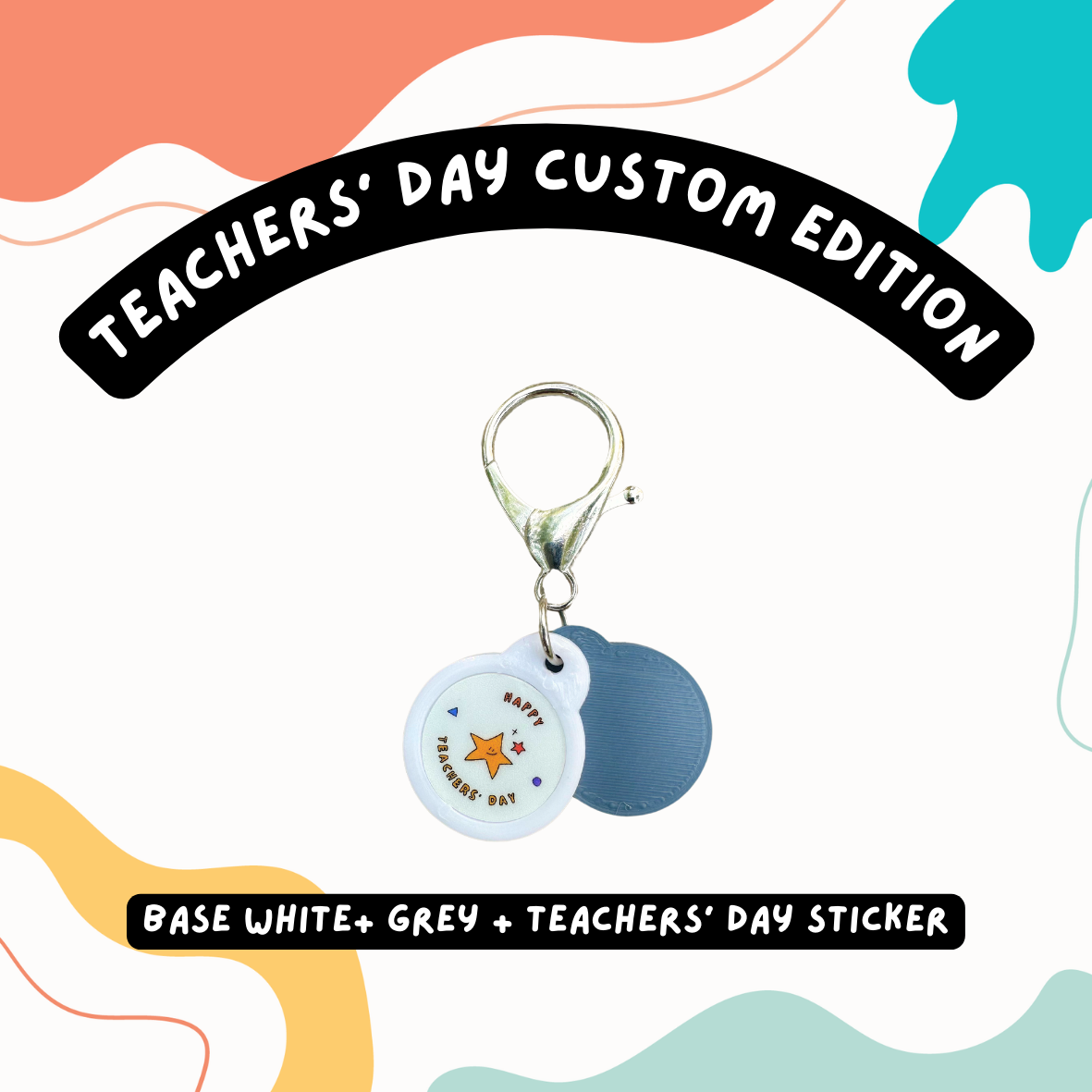 Custom Teachers' Day Supermarket Trolley Token Keychain Set