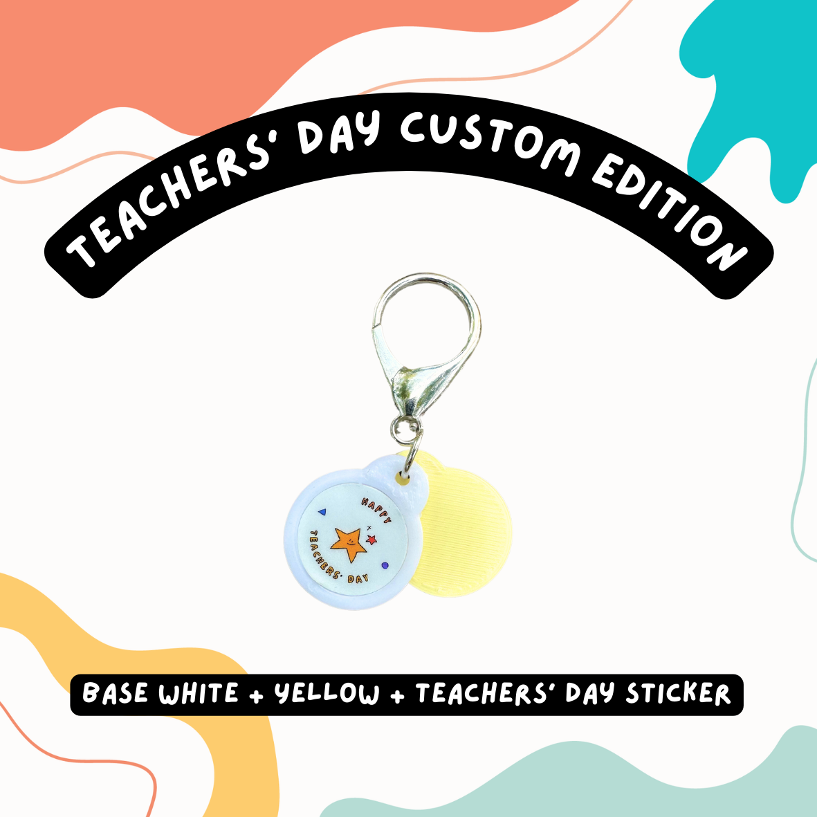 Custom Teachers' Day Supermarket Trolley Token Keychain Set