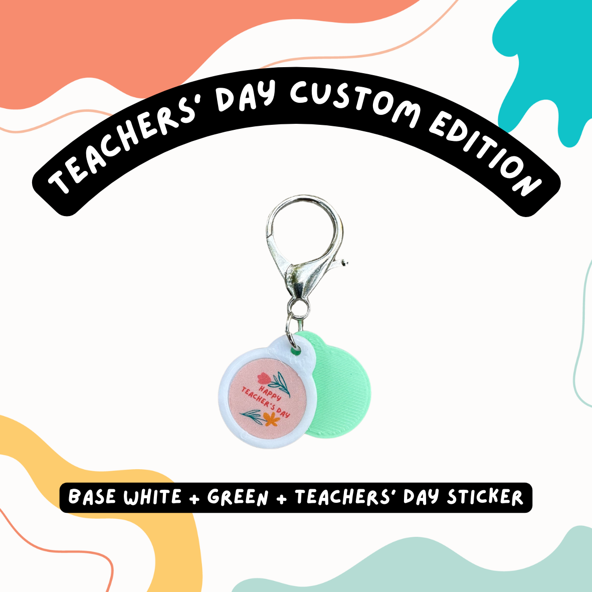 Custom Teachers' Day Supermarket Trolley Token Keychain Set