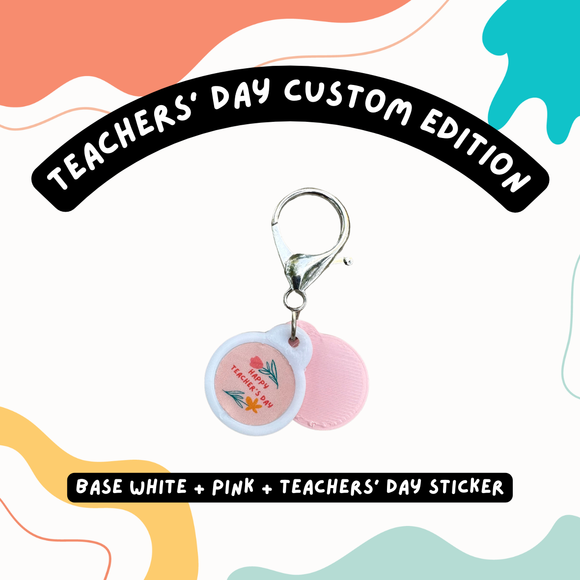 Custom Teachers' Day Supermarket Trolley Token Keychain Set