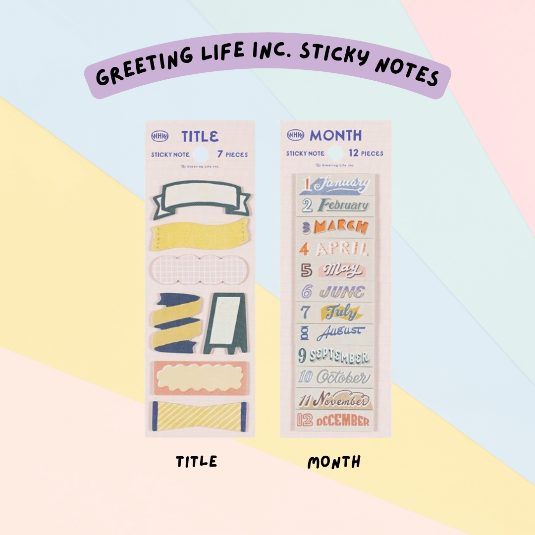 🇯🇵 Greeting Life Inc. WHW Sticky Notes - Title and Month