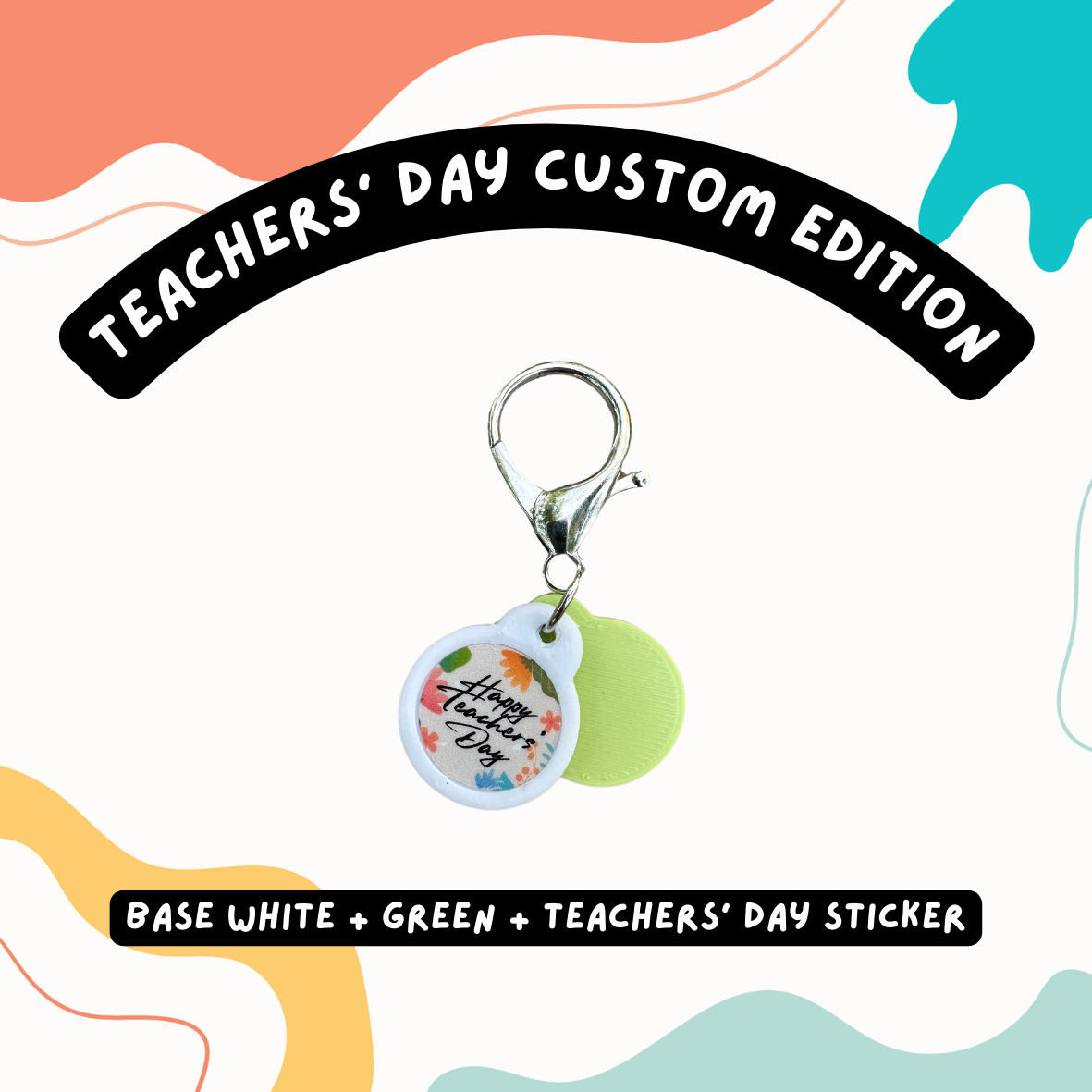 Custom Teachers' Day Supermarket Trolley Token Keychain Set