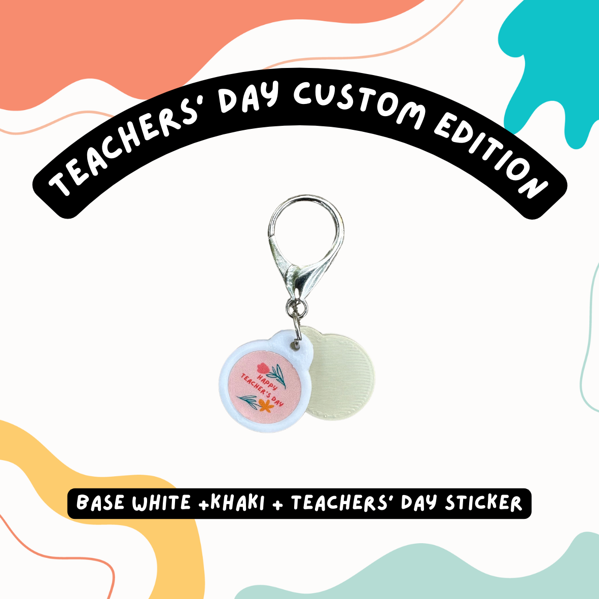 Custom Teachers' Day Supermarket Trolley Token Keychain Set