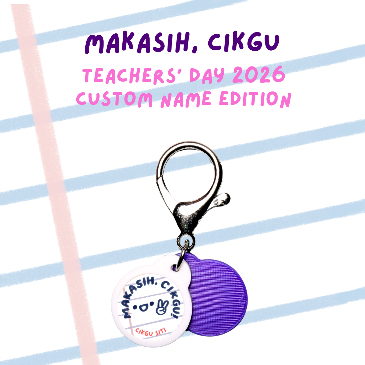 Teachers' Day Supermarket Trolley Token Keychain Set [min. order of 10 sets]