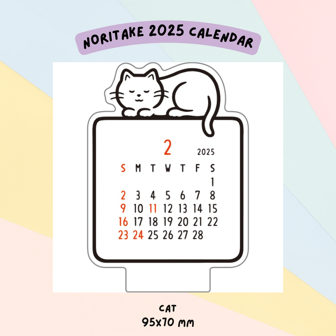 🇯🇵 Noritake Standing 2025 Die-cut Calendar - Cat