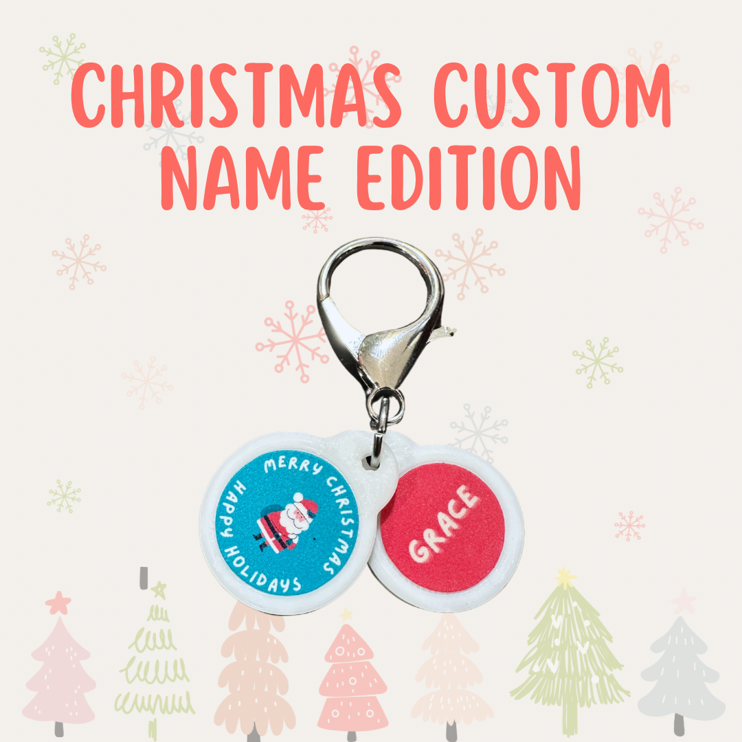 Custom Christmas Supermarket Trolley Token Keychain Set