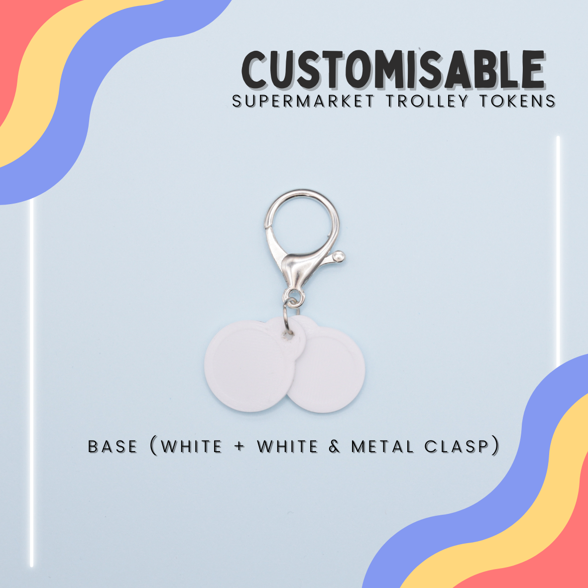 Customisable Supermarket Trolley Token Keychain Set [Min. Order 15 Sets]