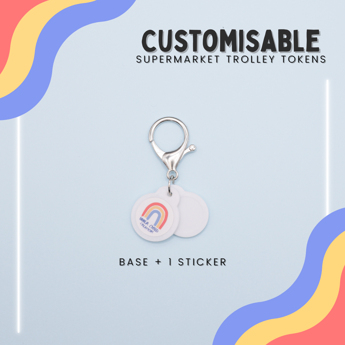 Customisable Supermarket Trolley Token Keychain Set [Min. Order 15 Sets]