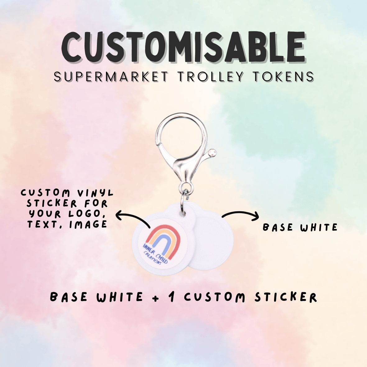 Customisable Supermarket Trolley Token Keychain Set [Min. Order 15 Sets]