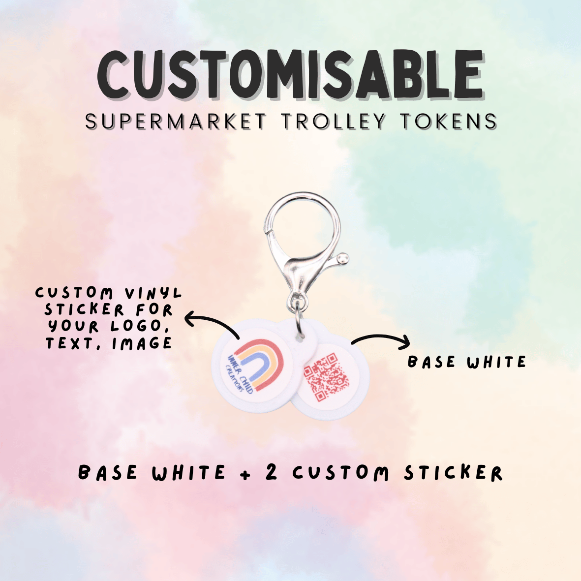 Customisable Supermarket Trolley Token Keychain Set [Min. Order 15 Sets]