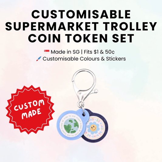 Customisable Supermarket Trolley Token Keychain Set [Min. Order 15 Sets]