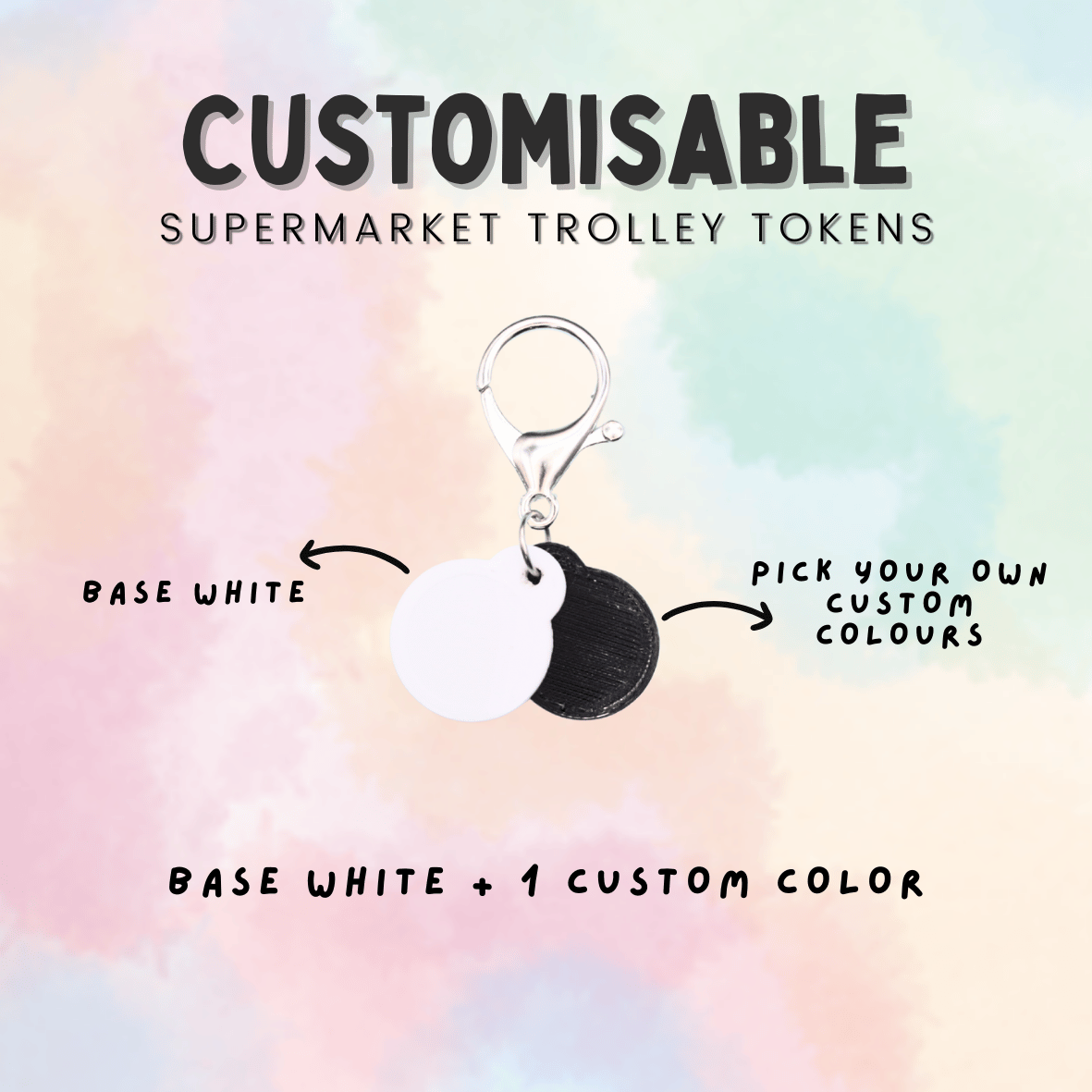 Customisable Supermarket Trolley Token Keychain Set [Min. Order 15 Sets]