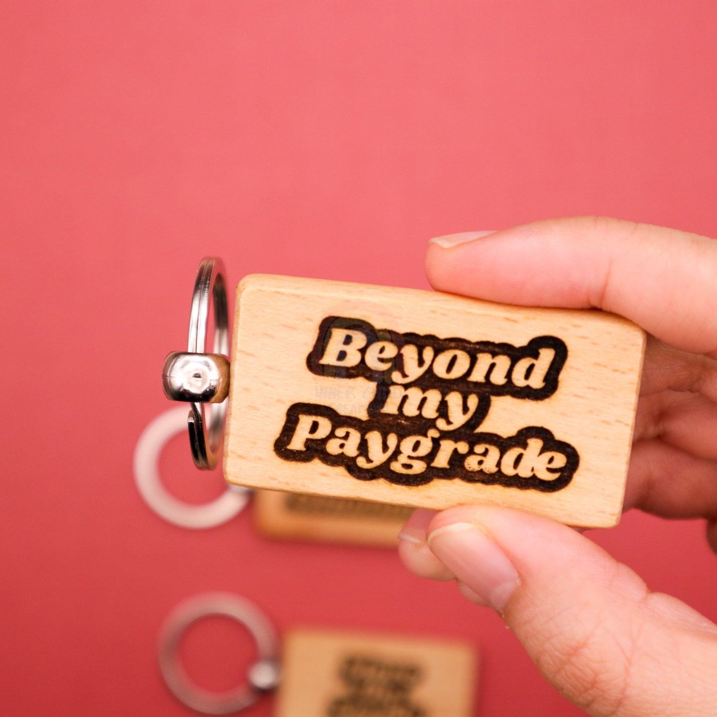 My Civil Servant Friend Says 我的公务人员朋友说 Laser Engraved Wooden Keychain