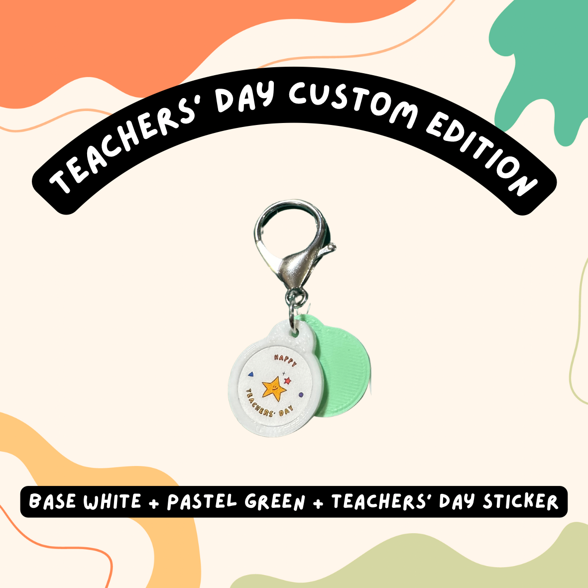 Custom Teachers' Day Supermarket Trolley Token Keychain Set