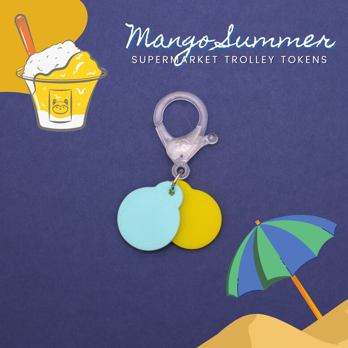 Supermarket Trolley Token Keychain Set - Standard Series