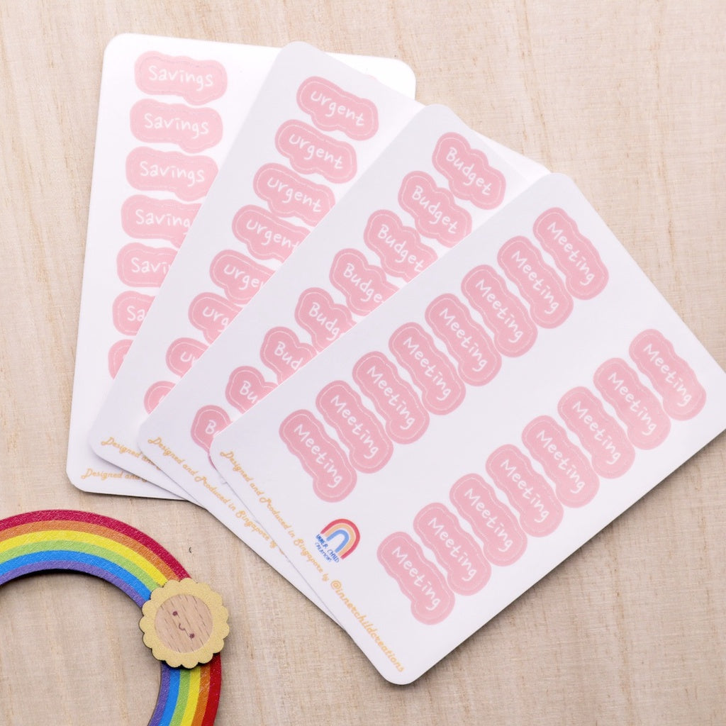InnerChildCreations Functional Pastel Journal Planner Stickers (16 Pieces of Sticker)