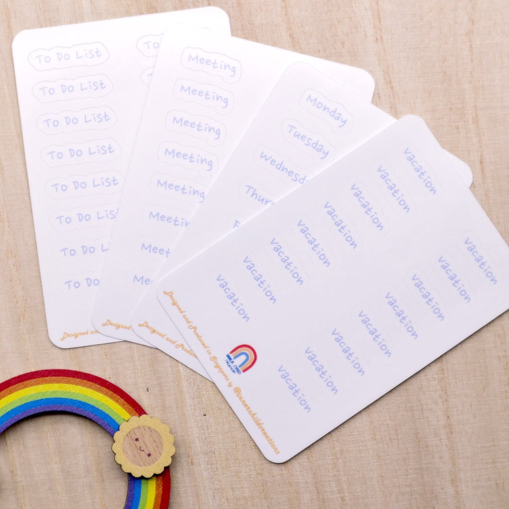 InnerChildCreations Functional Pastel Journal Planner Stickers (16 Pieces of Sticker)