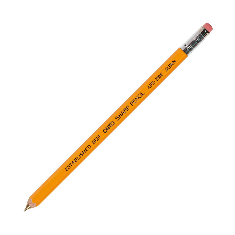 🇯🇵 OHTO Mechanical Pencil Wood Sharp with Eraser, 0.5mm