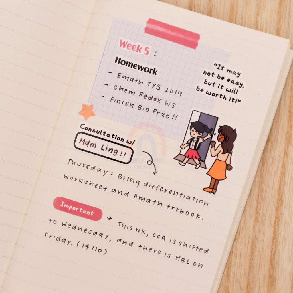 InnerChildCreations Singapore School Calendar Planner Stickers for Primary, Secondary Schools