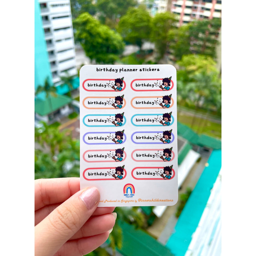 Mini Illustrated Singapore Planner Organisation Stickers