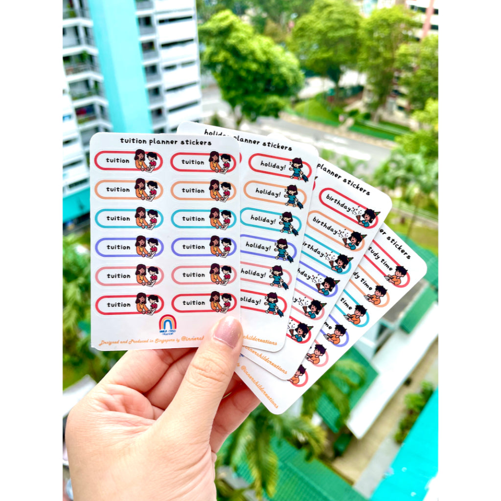 Mini Illustrated Singapore Planner Organisation Stickers