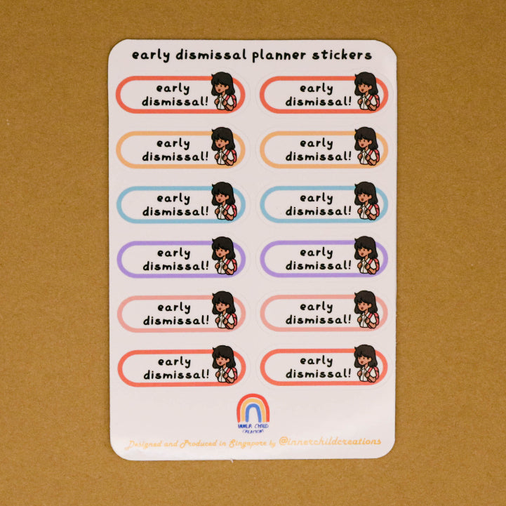 Mini Illustrated Singapore Planner Organisation Stickers