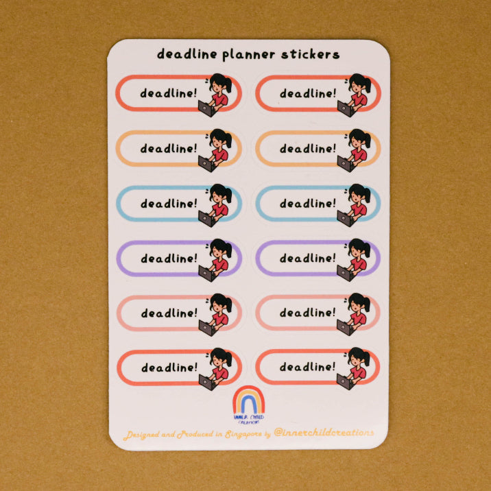 Mini Illustrated Singapore Planner Organisation Stickers