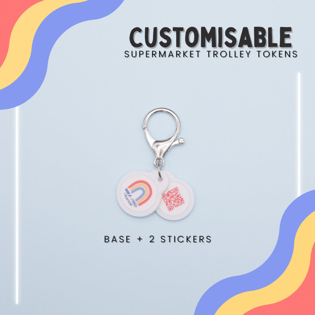 Customisable Supermarket Trolley Token Keychain Set [Min. Order 15 Sets]