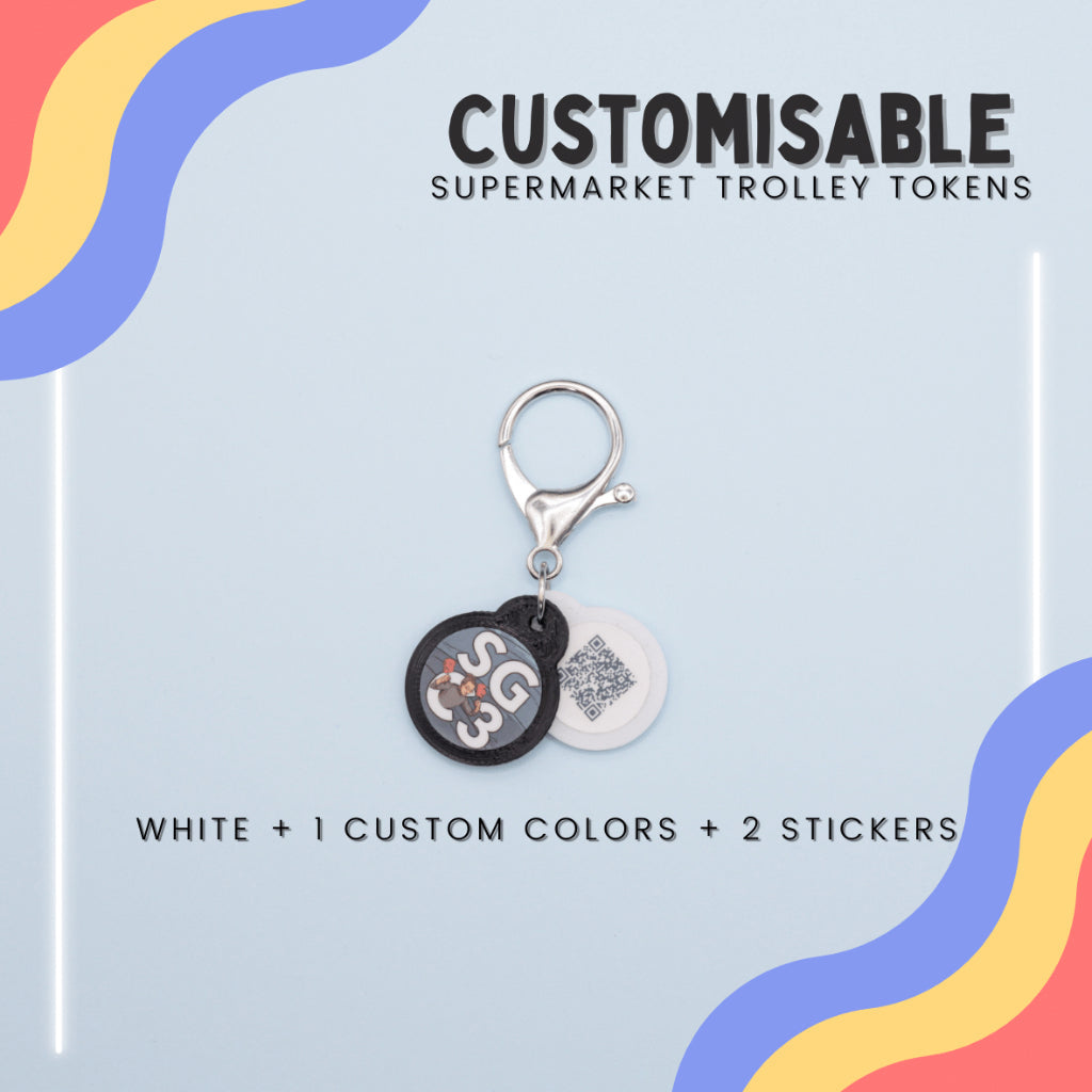 Customisable Supermarket Trolley Token Keychain Set [Min. Order 15 Sets]