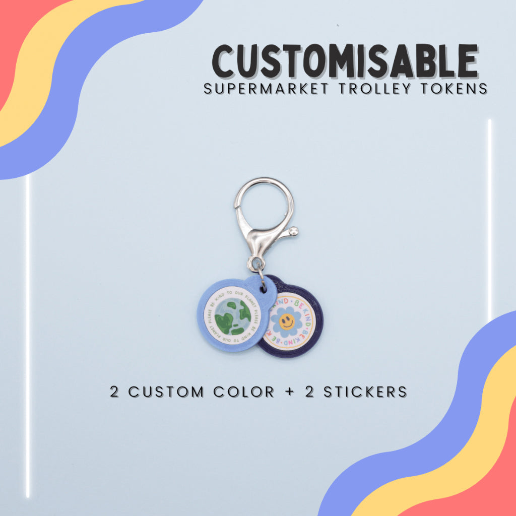 Customisable Supermarket Trolley Token Keychain Set [Min. Order 15 Sets]