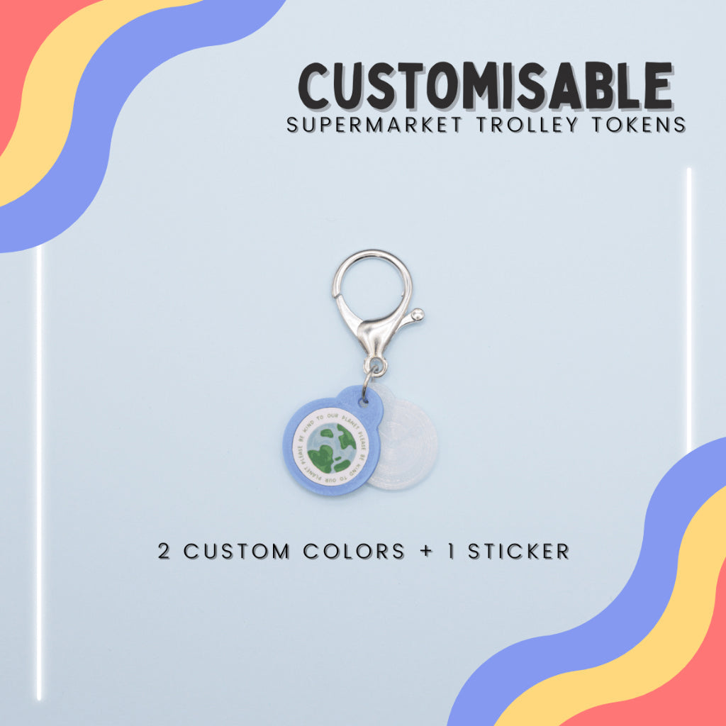 Customisable Supermarket Trolley Token Keychain Set [Min. Order 15 Sets]