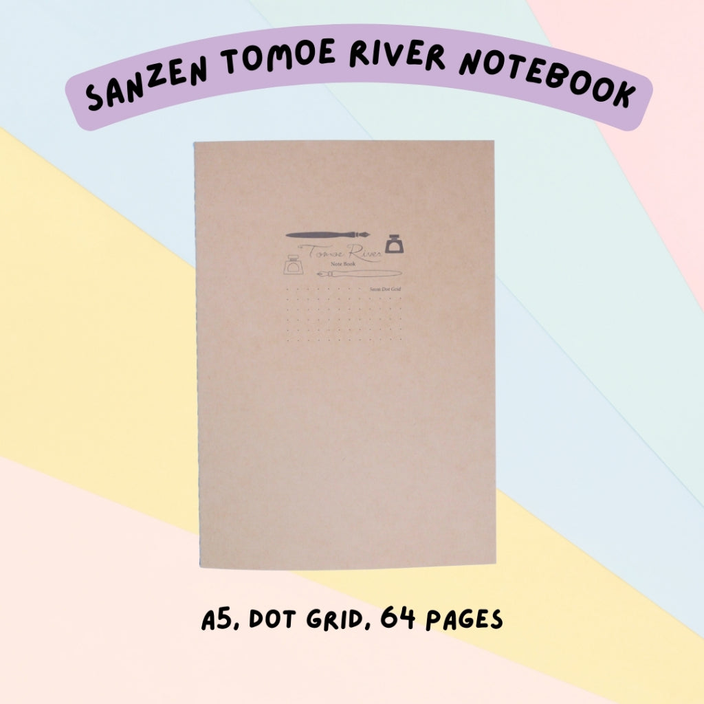 🇯🇵 Sanzen Tomoe River FP A5 Stitch Notebook - Plain/Dot Grid (64 pages)